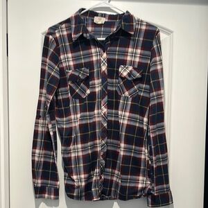 Plaid Button-Up Shirt